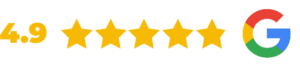 4.9 star average Google Reviews